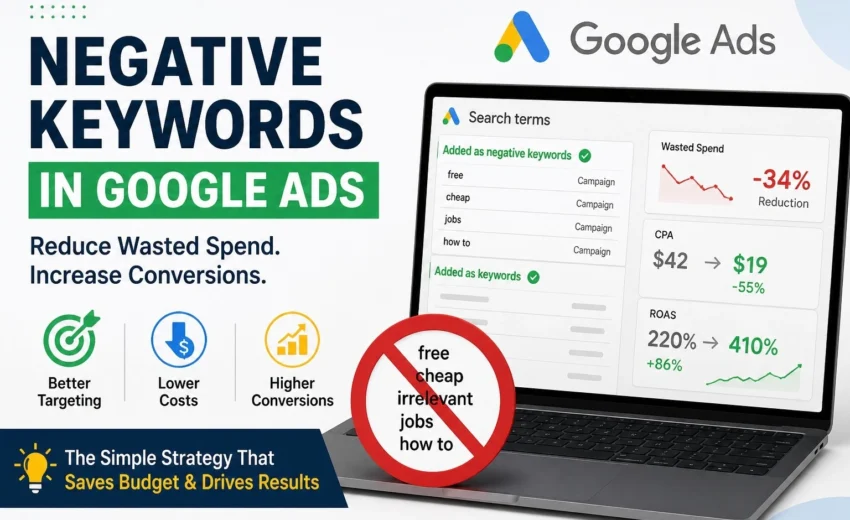 Don’t Waste Your Google Ads Budget: Use Negative Keywords to Eliminate Useless Clicks