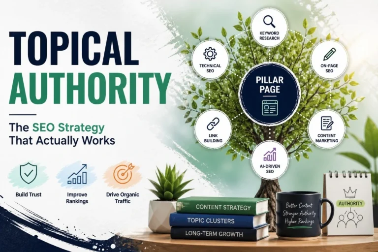 Topical authority SEO strategy using topic clusters and pillar pages