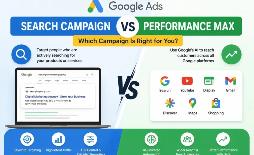 Search Campaign vs Performance Max: Which Google Ads Campaign Is Right for You?