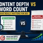 Content depth vs word count for SEO