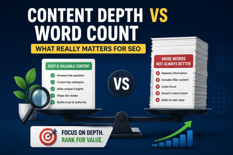 Content depth vs word count for SEO