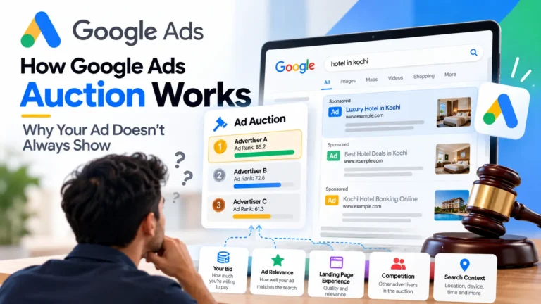 How the Google Ads auction determines which ads appear