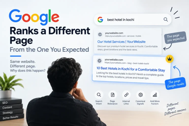 Google ranking a different page from the one expected
