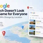 Google search results changing by location