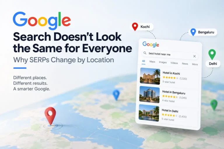 Google search results changing by location